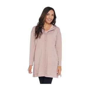 NWT Dennis Basso Hooded Zip front Jacket. Sz. L